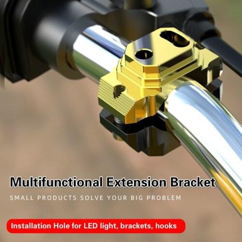 Motorcycle Parts Handlebar Burnt Titanium Bracket Handlebar Universal Bracket Fixed Bumper Clamp Faucet Extension Seat