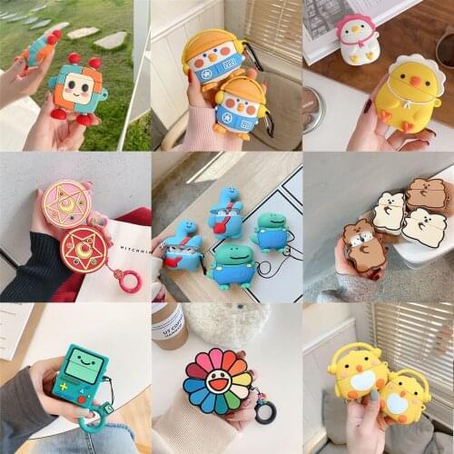 Multi Cartoon Designs Protective Silicone Case Cover For AirPods Pro 2 1 Shockproof Earphone Charging Box Cover For AirPods