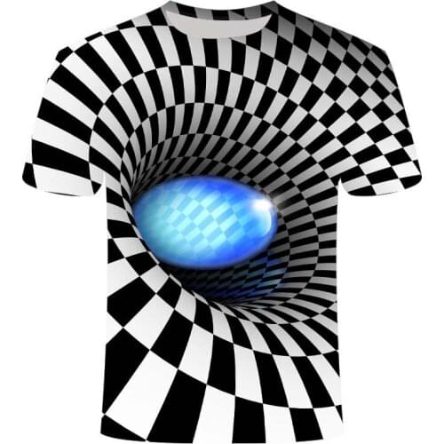 2020 new three-dimensional swirl graphic T-shirt mens casual top fun 3D mens T-shirt summer O-neck shirt plus size streetwear
