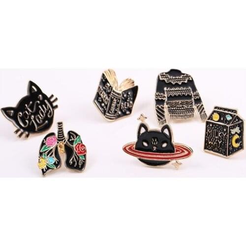 New European and American style Enamel creative art design bag coat fashion lung personality brooch