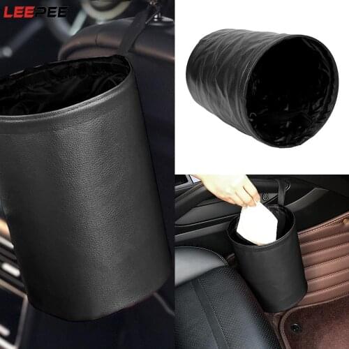 Garbage Can Car Organizer Trash Bin Folding Busket Interior Rubbish Container Waterproof For Waste Organizer Holder