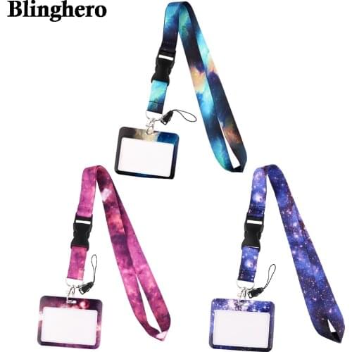 CB684 Art Starry Sky Stars Cloud Lanyard for Buttons Phone Neck Strap Oil Painting Lanyard for Camera ID Badge Cute Gifts