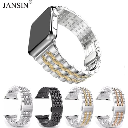 Stainless Steel watch strap For Apple Watch 42mm 38mm 40mm 44mm Metal Replacement band bracelet For iWatch Series 6 SE 5 4 3 2 1