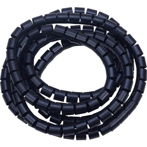 Othmro Spiral Cable Wrap Black 6mm 8mm 10mm 20mm Diameter PE Computer Manage Cord Cable Wire Spiral Wrap Hose Wound Tube