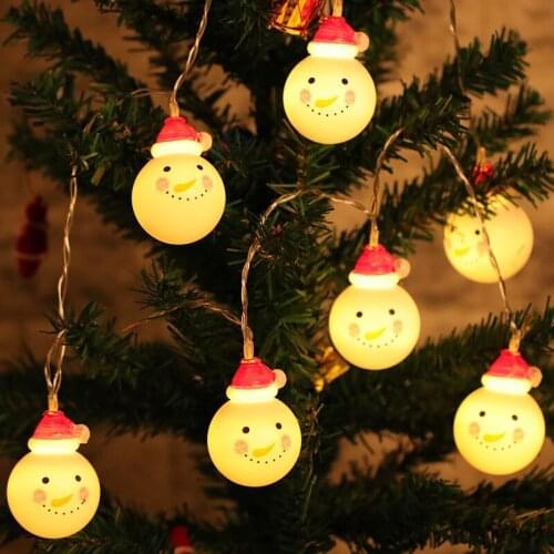 2M 3M LED String Lights Xmas Tree Santa Claus Snowman Garland Lighting Strings Holiday Home Room light Christmas Decor New Year