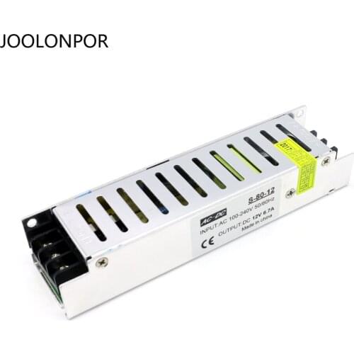 Lighting Transformer Power Supply Switch Adapter AC 100V-240V to DC 12V 80W Mini Size Model Voltage Converter for Led Strip