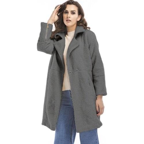 High Quality Fleece Women Lamb Wool Coat New Autumn Winter breasted Thicken Wool Coat Deer Velvet Casual Lamb Jacket G69