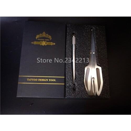 Golden Ratio Divider Permanent Makeup Ruler Measure Pen Kit Microblading Tattoo Tools Stainess Steel Guide Ruler for Beginner