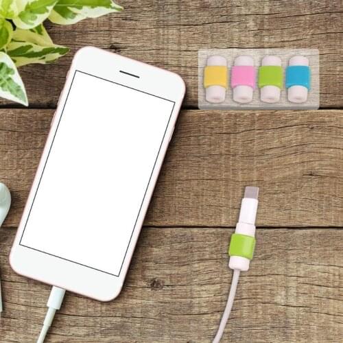 1PC USB Cable Protector Saver Earphone Cord Protection Wire Cover Data Charger line Protective Sleeve Random Color