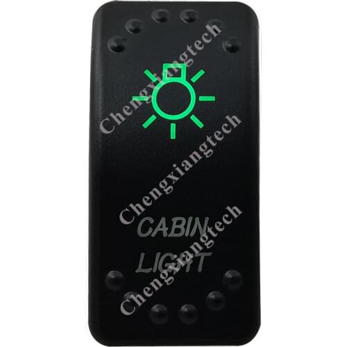 12V/24V Car Boat 3 Pins SPST ON/OFF Green & Blue Led Light Rocker Toggle Switch Cabin Light for Carling ARB Narva 4x4