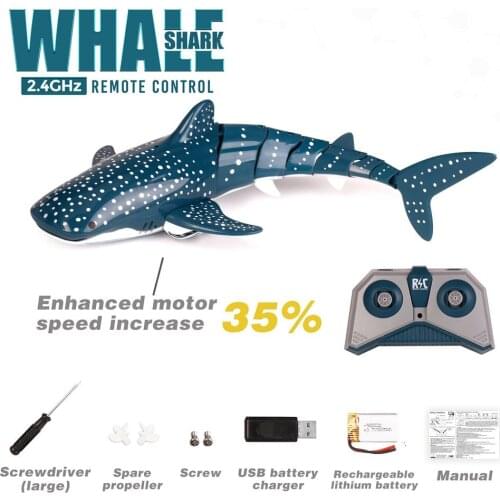 2.4G RC Simulation Whale Toys 4CH Waterproof Electric Remote Control Whale Boat Swimming Pool Bathroom Children Toys Gift