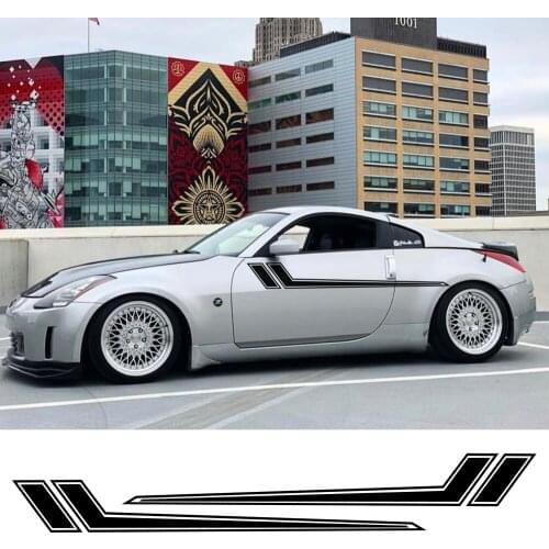 2pcs 173cmx22cm Car Side Body Sticker Auto Vinyl Film Long Stripe Decals DIY Tuning Car Stylish Styling Stickers Car Accessories