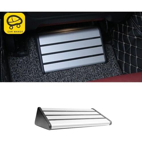 CARMANGO Car Accessories Aluminum Alloy Rear Seat Rest Pedal Pad Foot Step Decoration for BMW 1 3 5 7 Series X1 X3 X4 X5 X6