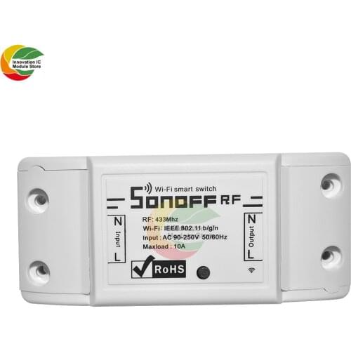 Sonoff WiFi Switch Wireless Remote Control Electrical for Household Appliances Compatible with Alexa 90 -250V AC 10A
