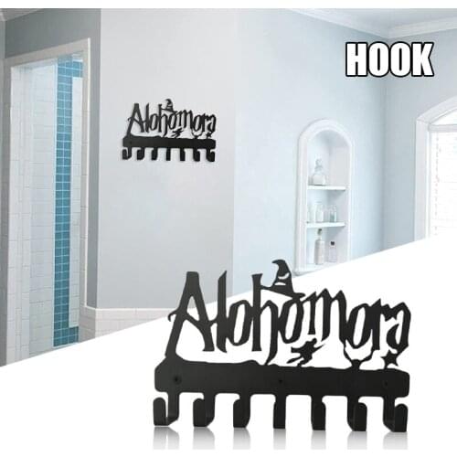 Alohomora Letter Key Holder Multipurpose Metal Wall Mounted Hooks for Home Living Room Bedroom MUMR999