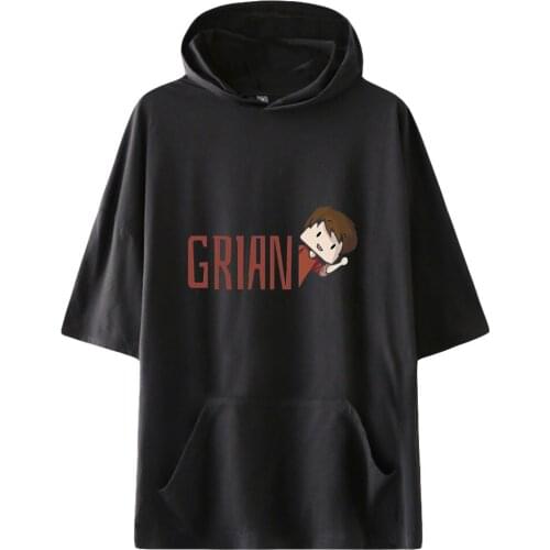 Grian Hooded T shirts Unisex Summer Short Sleeve T-shirts Women Men Casual Streetwear Fashion Clothes