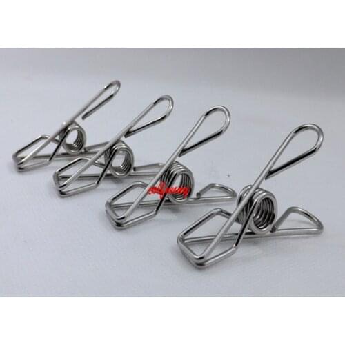 Hot Sale Excellent Quality New Arrival Stainless Steel Spring Clothes Socks Hanging Pegs Clips Clamps Silver Laundry F062101