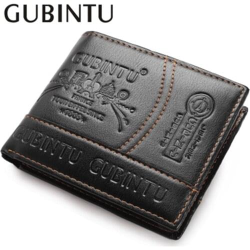 GUBINTU Men Wallets Short PU Leather Men Purses Card Holder Coin Pocket Student Slim Fashion Wallet Portefeuille Homme Billetera