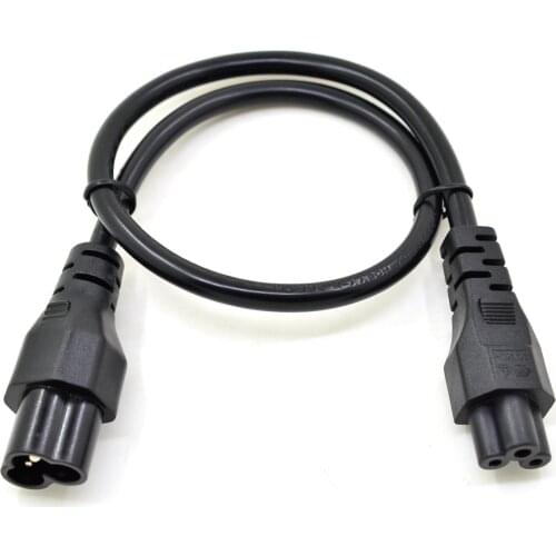IEC320 C5 to C6 IEC 320 Short Cord Digital products Portable Conversion Extension Power Cable 50cm H05VV-F