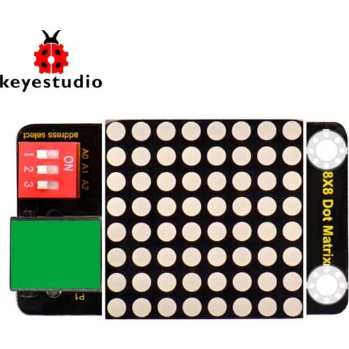 Keyestudio RJ11 EASY plug 8x8 LED Matrix Module( Address Select ) for Arduino