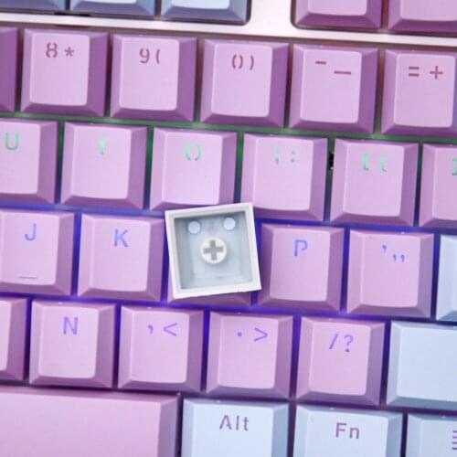 PBT keyboard button cap, for mechanical keyboard, purple, blue, backlight, dual injection, contrast color, 104 keys, American la