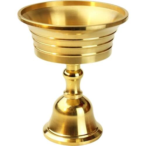 Living Room Hotel Home Decoration Cafeteria Bookstore Party Candle Holder Golden Celebration Copper Handmade Retro Candlestick