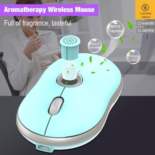 Plug And Play For Aromatherapy Wireless Charging Mouse Office Business Stylish Mouse Aluminum Alloy Non‑slip Rollers