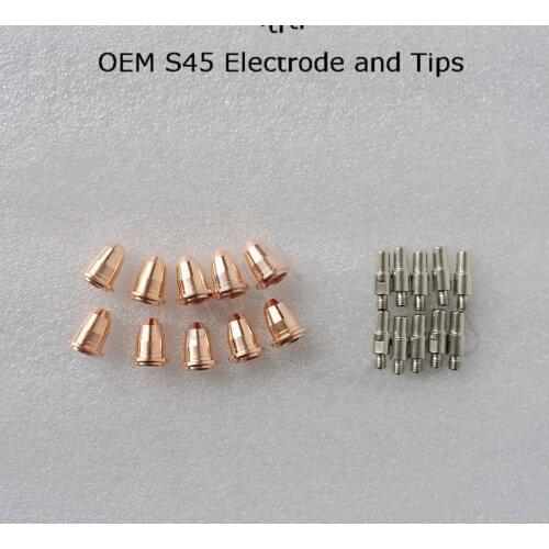 Trafimet S45 30A Consumables Kit 20PK Electrode PR0110 Nozzle PD0116-08 0.8mm for Plasma Cutter Torch