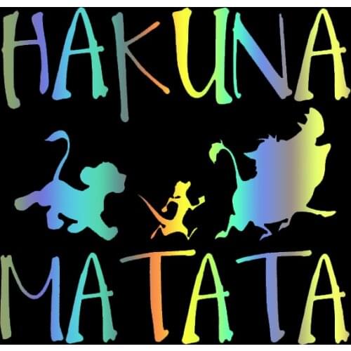 S51918 Various Sizes/Colors Car Stickers Vinyl Decal HAKUNA MATATA Lion King Motorcycle Decorative Accessories