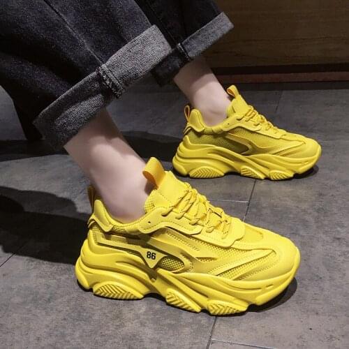 Pure Color Low-Cut Lace-Up Large Size Womens Shoes Spring And Autumn New Fashion All-Match Casual Sports Shoes