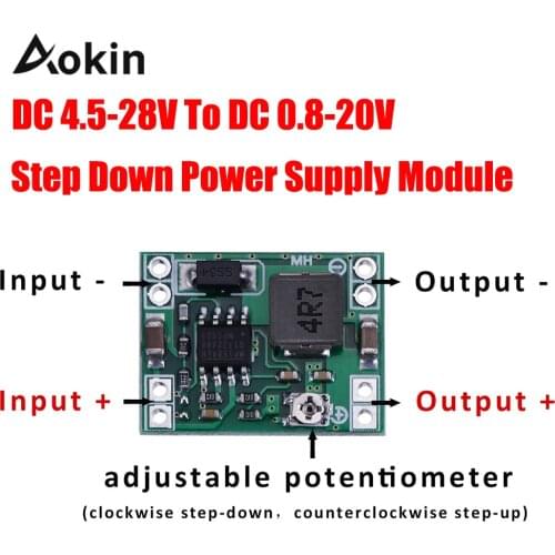 Ultra-small Mini Dc-dc Step Down Power Supply Module 3a Adjustable Buck Converter For Arduino Replace Lm2596 24v To 12v 9v 5v 3v