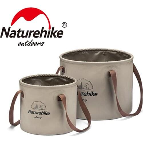 Naturehike 10L 20L Portable Waterproof Bucket Water Storage Bag Foldable Basin Bucket Large Capacity Outdoor Round Bucket