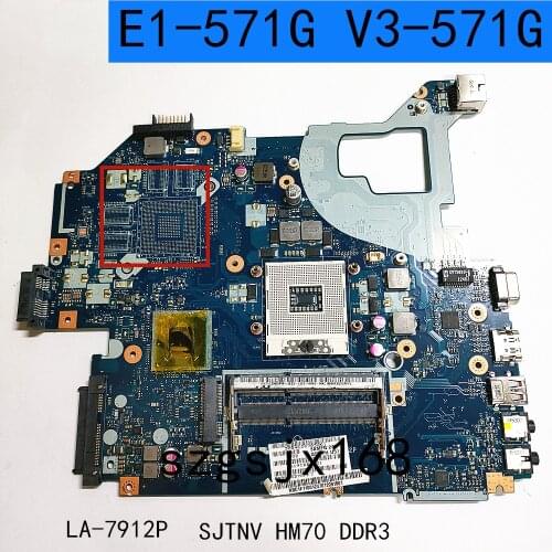Q5WVH Q5WV1 LA-7912P Para Acer Aspire E1-571G V3-571G NE56R V3-571 E1-531 Motherboard NBC1F11001 SJTNV HM70 DDR3 100% Totalmente