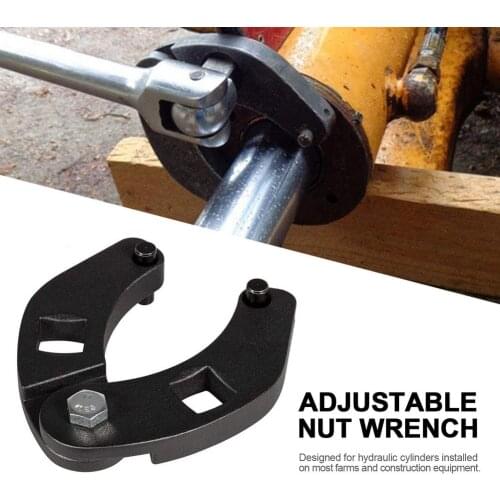 Adjustable Gland Nut Wrench 7463 Spanner Repair Tool Hydraulic Cylinders Nut Wrench For 3/4 Inch Drive Ratchet Or Crushing Rod