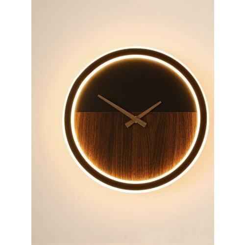 Modern Led Wall Lamp Nordic Designer Art Clock Wall Light Bedroom Living Room Background Wall Decora Wall Sconce Indoor Lighting