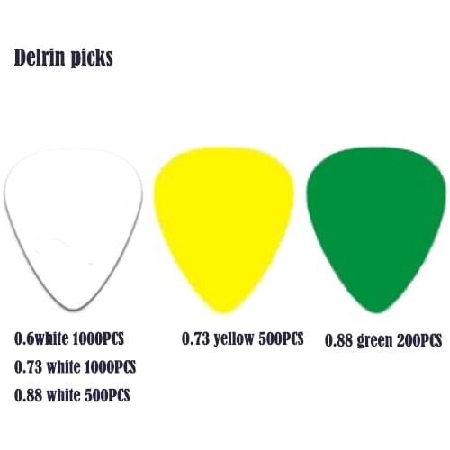 3200pcs standard delrin guitar picks mixed thickness and colors