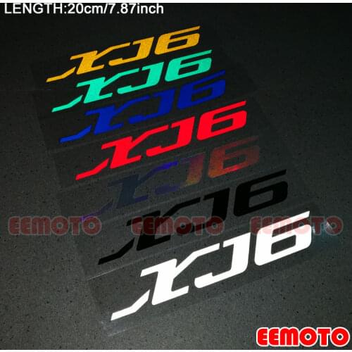 2X Motorcycle wheels rims helmet Body Shell Tank Pad Motorbike Fairing Reflective Decals waterproof Stickers logo label for XJ6