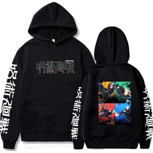 Anime Jujutsu Kaisen Pullover Loose Unisex Hoodie Fushiguro Megumi Gojo Satoru Sukuna Hoodie