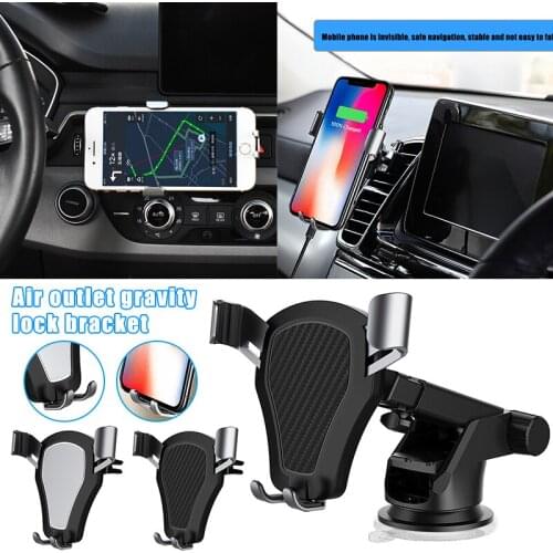Universal Car Phone Holder Air Vent Mount Stand Gravity Mobile Holder Bracket Support GK99