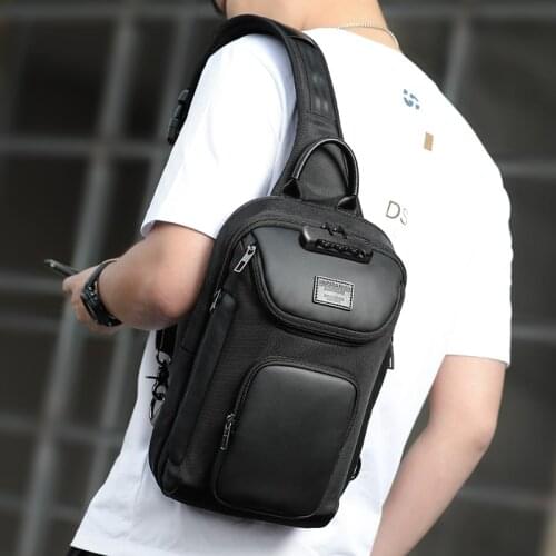 Large Capacity Men Chest Bags Oxford Waterproof Multifunction Shoulder Bags for Male Messenger Sling Travel Crossbody Bags Mens