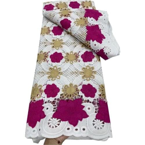 Embroidered Guipure Lace Chiffon Cut Nigerian 2021 French Mesh Embroidered High End Quality New Hot Sale JY-150