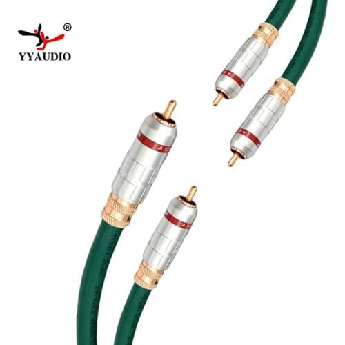 YYAUDIO 2RCA to 2 RCA Male to Male Audio Cable Hifi RCA Cable Gold-Plated RCA Audio Cable Tv Signal Amplifier Home CD Soundbox