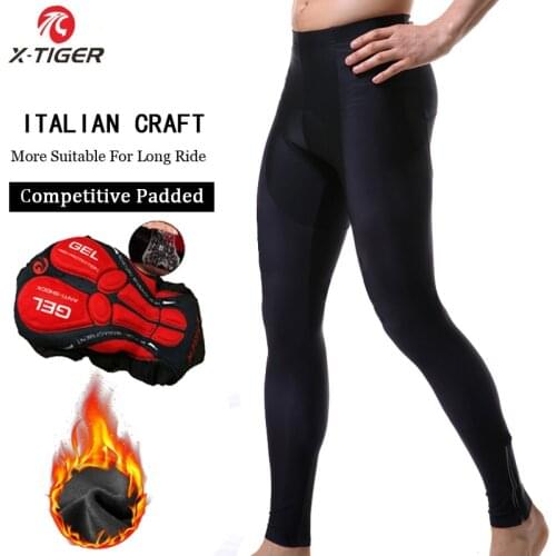 X-TIGER Winter Thermal Cycling Pants Warm Bike Trousers Racing Tights Cycling Pants With 5D Gel Padded Mountain Bicycle Pants