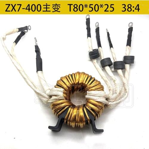 ZX7-400 Inverter Welding Machine Amorphous Main Transformer T80x50x25 38:4 High Frequency Ring Transformer 7 Heads