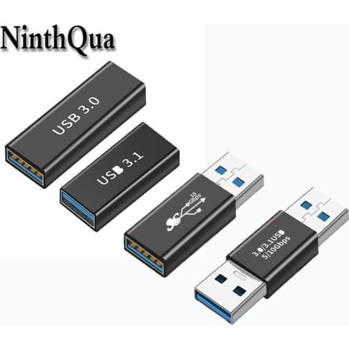 1pcs USB 3.0 / 3.1 Male to Male Male to Female Plug Straight Right Angel Extension Cord Quick Charging Adapter Connector