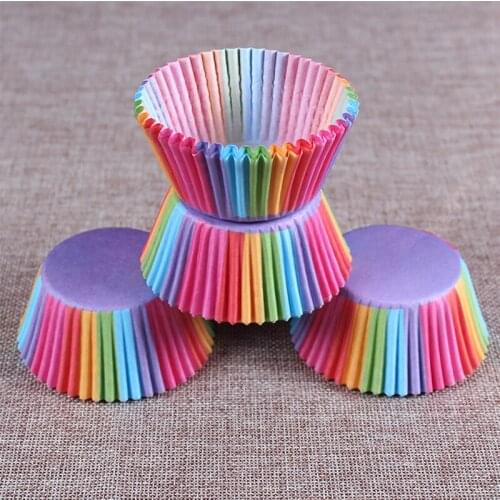 100Pcs Muffin Cupcake Paper Cups Cupcake Liner Baking Muffin Box Cup Case Party Tray Cake Decorating Tools Birthday Party Decor