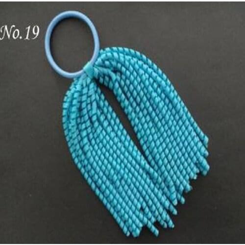 20 pcs BLESSING Good Girl Hair Bow 1/8 size ribbon Corker Ponytail Streamers Elastic 98