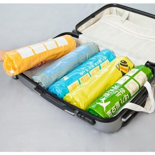 3Pcs/lot Hand-Rolled Space Saver Storage Bags Compressed Space Vacuum Seal Saver Storage Travel Bag Compression Storage Bag Bins