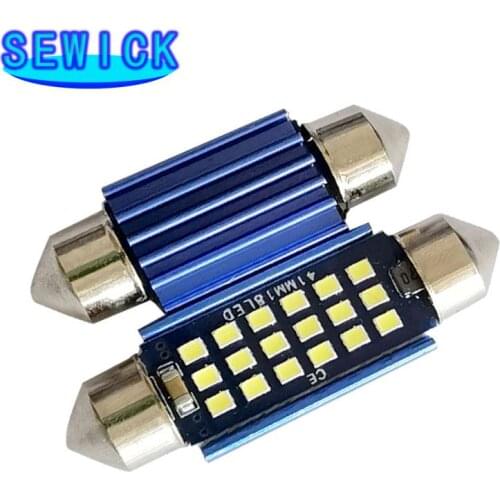 50X New 2016 SMD Led C5W C10W Canbus Festoon 31 36 39 41 MM Car Led Bulb Interior Dome lamp Auto License Light Trunk Lights 12V