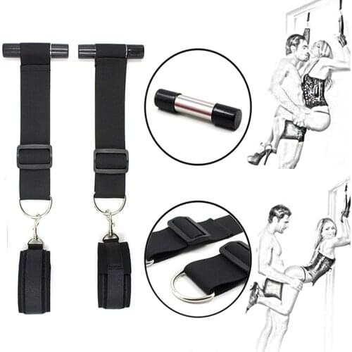 BDSM Bondage Gear Adult Sex Hanging Door Handcuffs Erotic Sex Toys For Woman Couples Restraint Strap Slave Fetish Sex Products